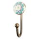 Turquoise Flower Ceramic Wall Hook